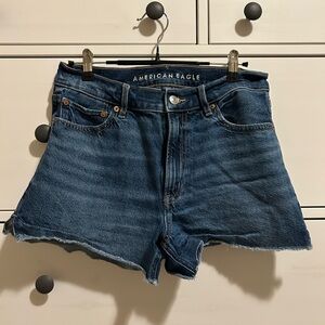 American Eagle Outfitters Blue Jean Shorts Distressed Cut-Offs